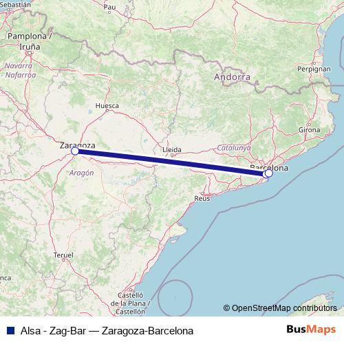 Alsa - Zag-Bar bus Line Map