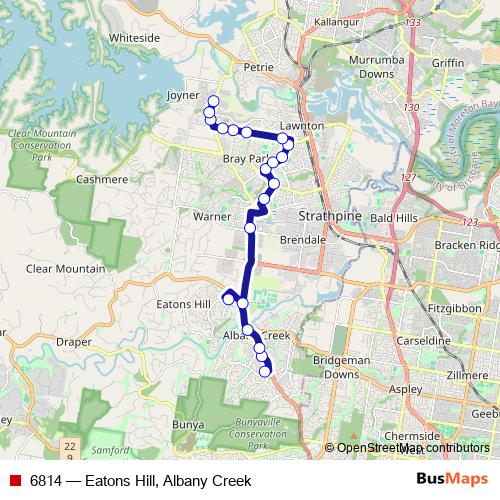 6814 bus Line Map