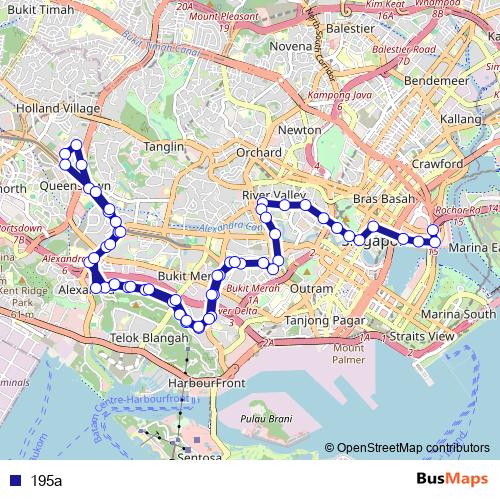 195a bus Line Map