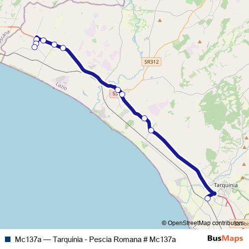 Mc137a bus Line Map