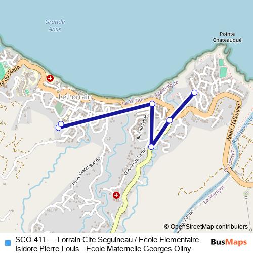 SCO 411 bus Line Map