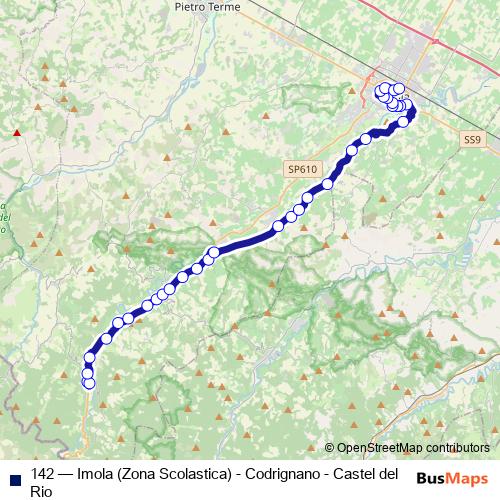 142 bus Line Map