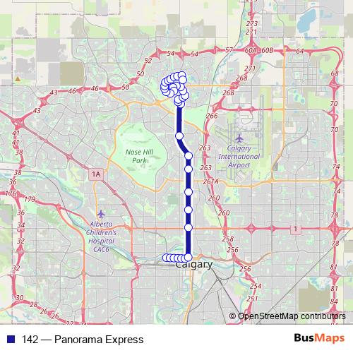 142 bus Line Map