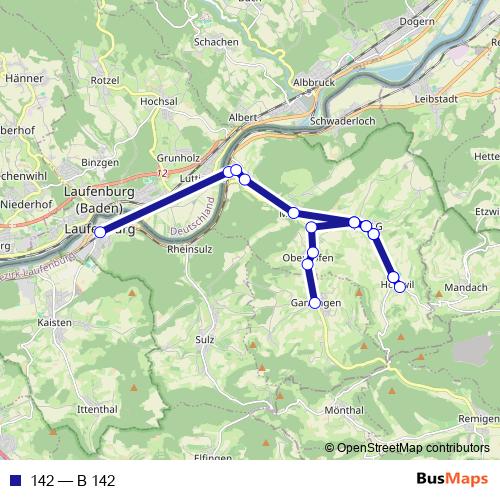 142 bus Line Map
