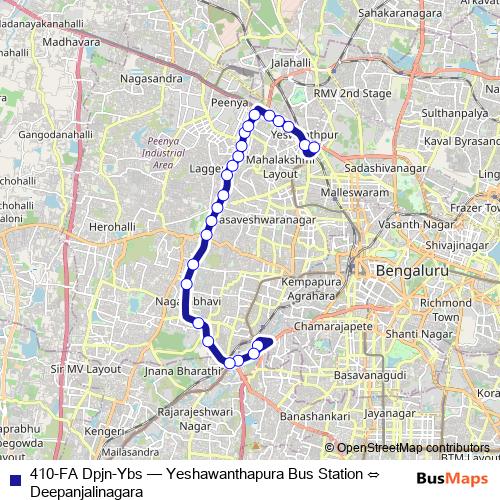 410-FA Dpjn-Ybs bus Line Map