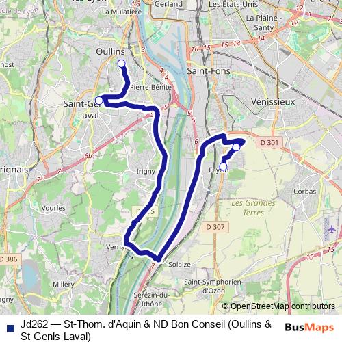Jd262 bus Line Map
