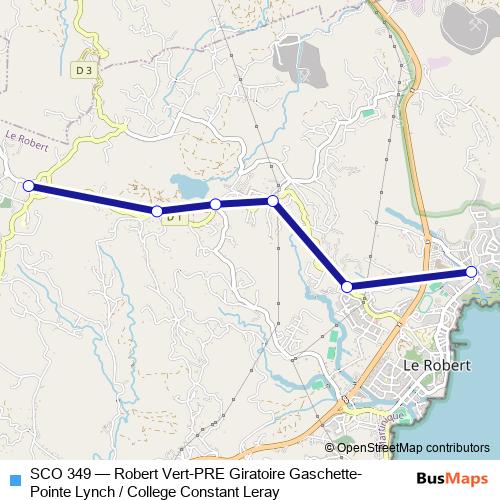 SCO 349 bus Line Map