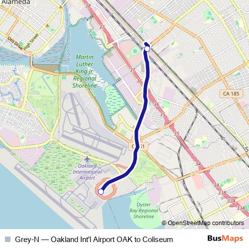 Grey-N metro Line Map