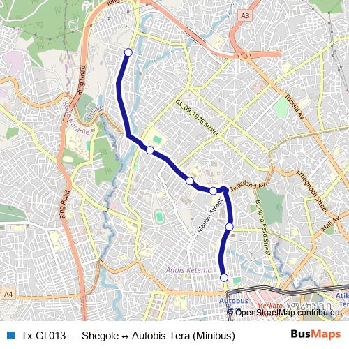 Tx Gl 013 bus Line Map