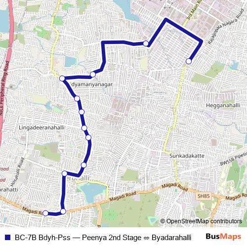 BC-7B Bdyh-Pss bus Line Map