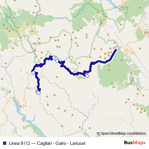 Linea 9112 bus Line Map