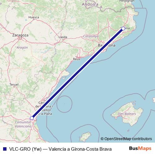 VLC-GRO (Yw) air Line Map