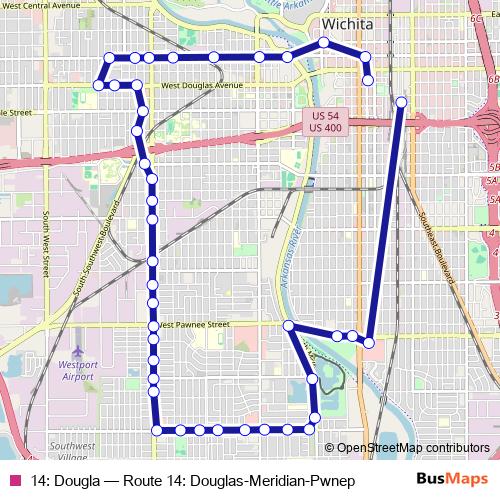 14: Dougla bus Line Map