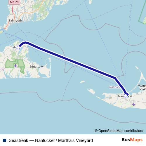 Seastreak ferry Line Map