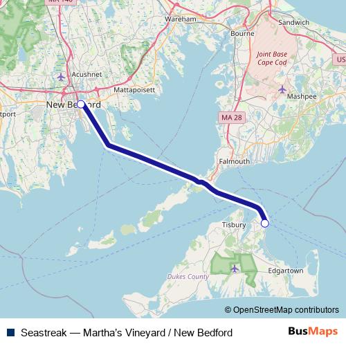Seastreak ferry Line Map