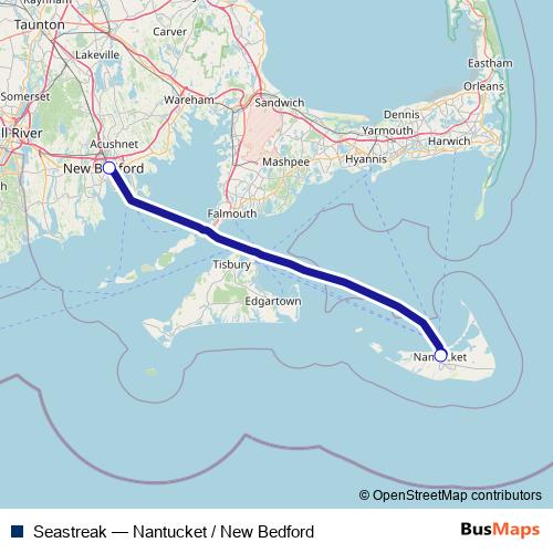 Seastreak ferry Line Map