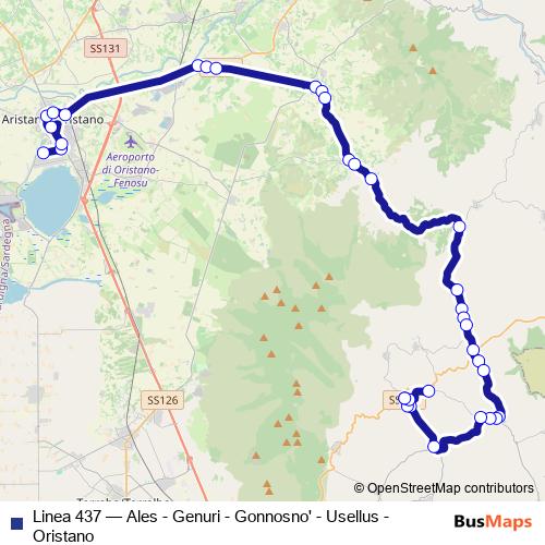 Linea 437 bus Line Map