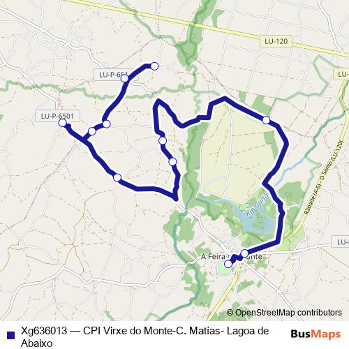 Xg636013 bus Line Map