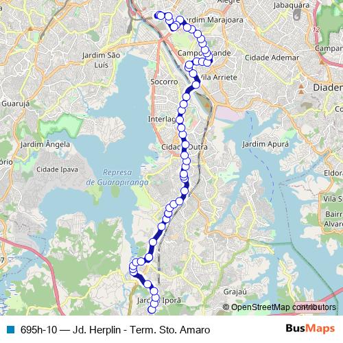 695h-10 bus Line Map