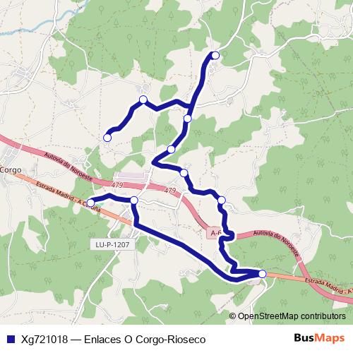 Xg721018 bus Line Map