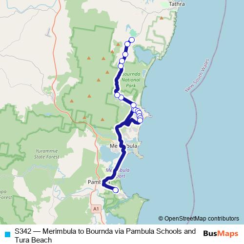 S342 bus Line Map