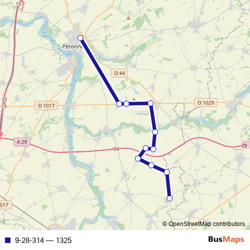 9-28-314 bus Line Map