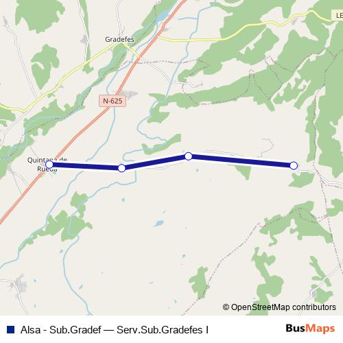 Alsa - Sub.Gradef bus Line Map
