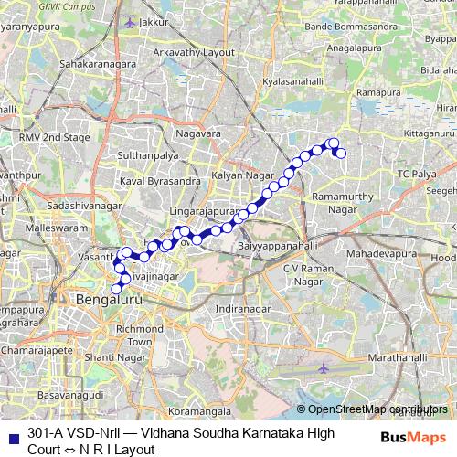 301-A VSD-Nril bus Line Map
