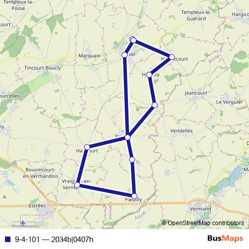 9-4-101 bus Line Map