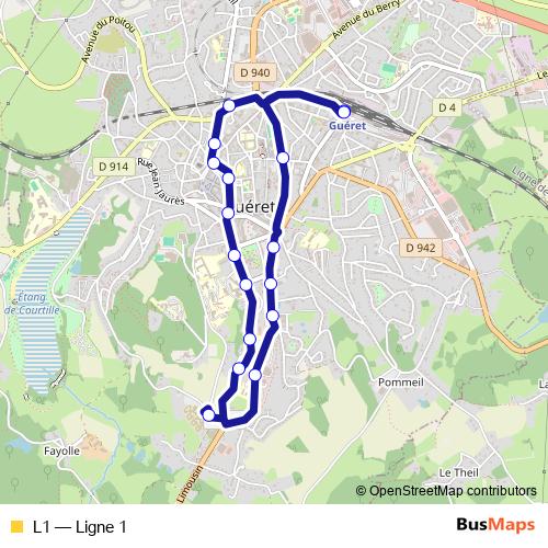 L1 bus Line Map