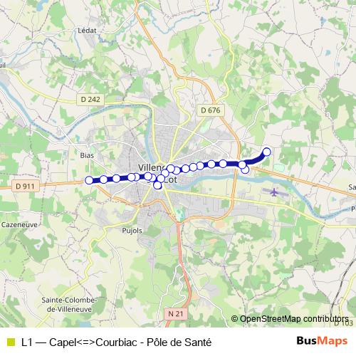 L1 bus Line Map