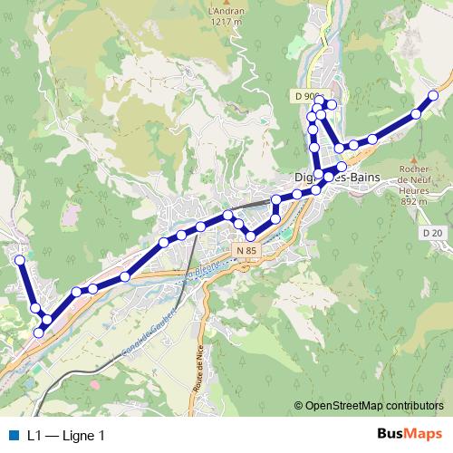 L1 bus Line Map