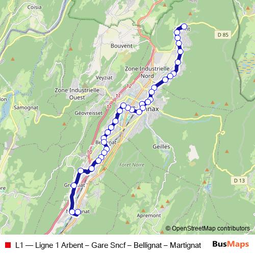 L1 bus Line Map
