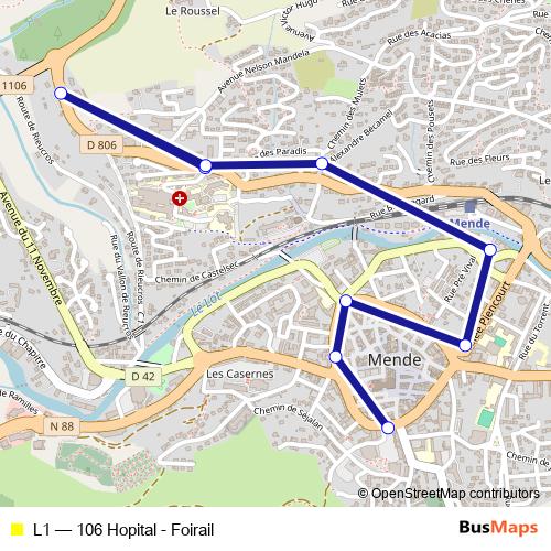 L1 bus Line Map