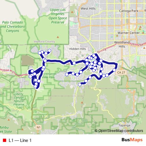 L1 bus Line Map