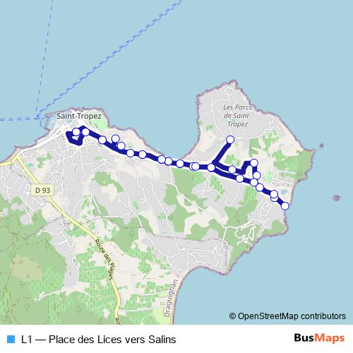 L1 bus Line Map
