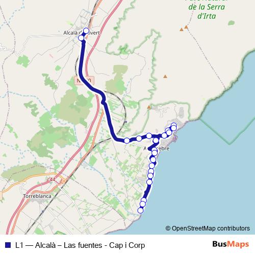 L1 bus Line Map