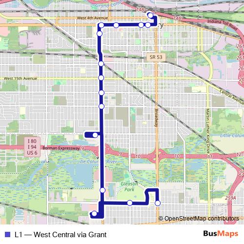L1 bus Line Map