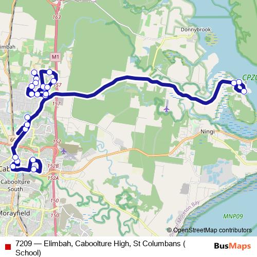 7209 bus Line Map