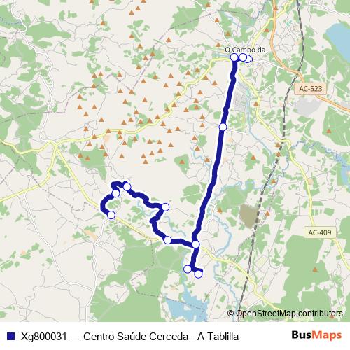 Xg800031 bus Line Map
