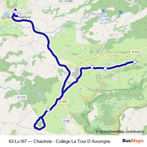 63-Ls167 bus Line Map