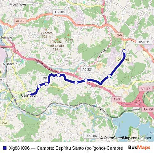 Xg881096 bus Line Map