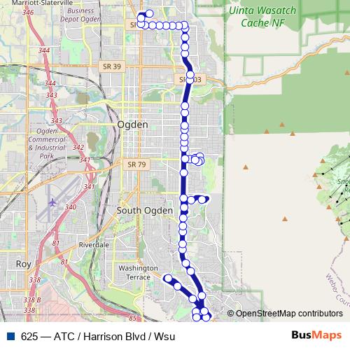 625 bus Line Map