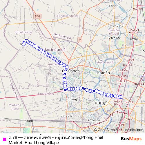 ต.78 bus Line Map