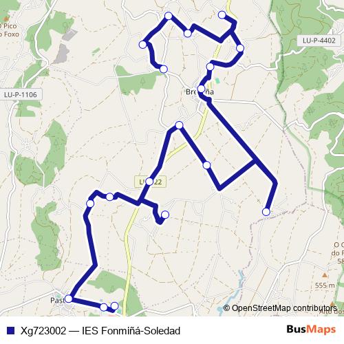 Xg723002 bus Line Map