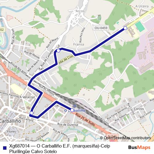 Xg687014 bus Line Map