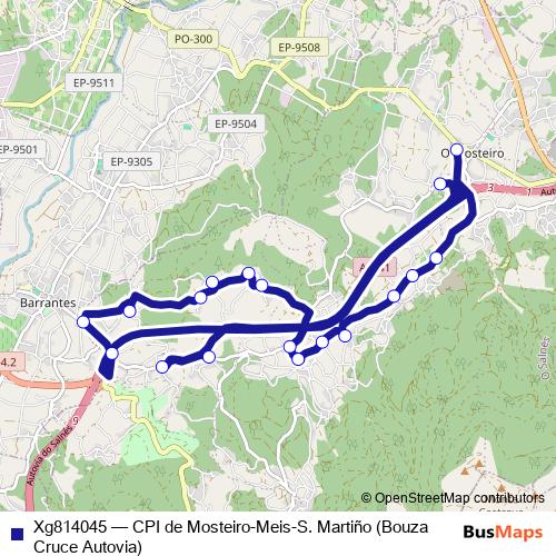 Xg814045 bus Line Map