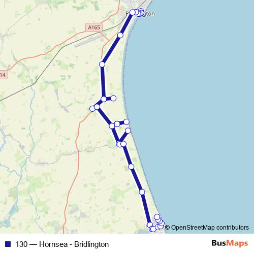 130 bus Line Map