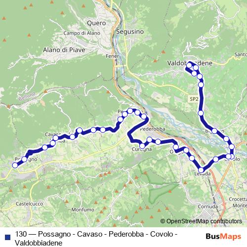 130 bus Line Map
