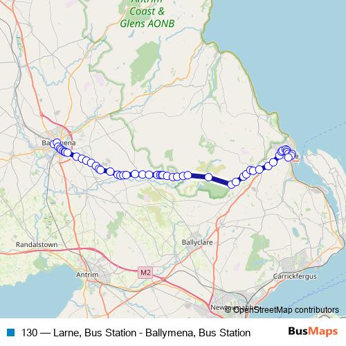 130 bus Line Map